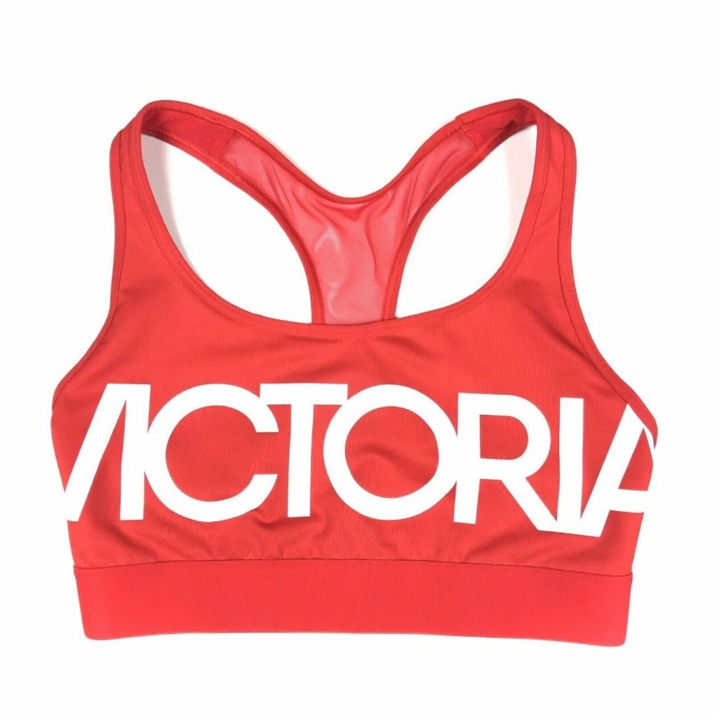 Victoria's Secret Sport Women's Red The Player Racerback Sport Bra Size Small